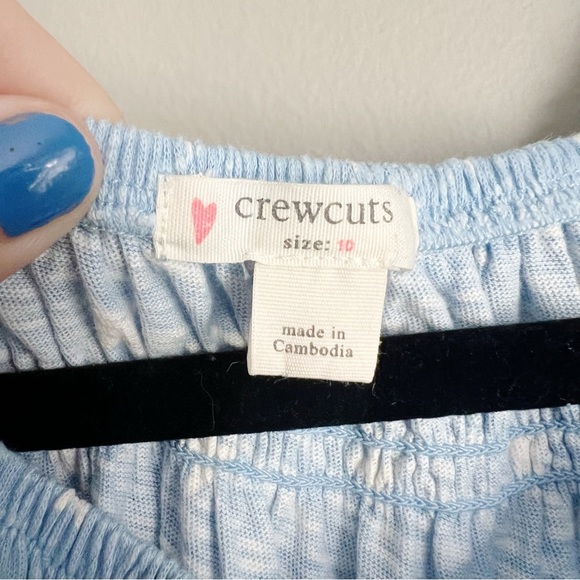 Crewcuts Girls Flutter Sleeve Romper Slub Cotton Stars 4th July USA America - Picture 2 of 4